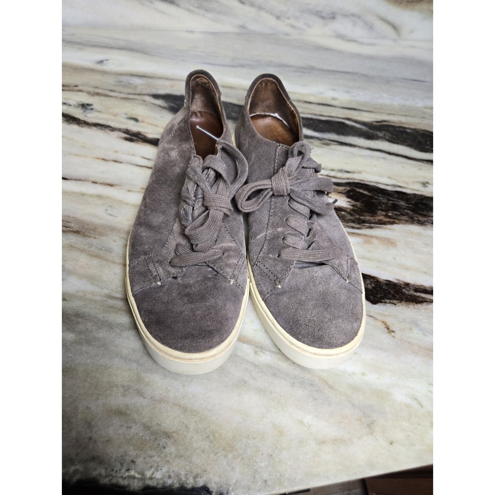 Frye Sneaker Womens Size 10 Suede Brown Gemma Low Casual